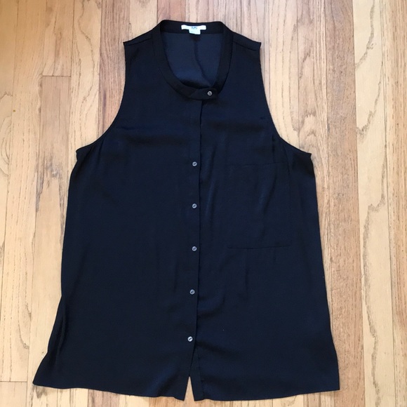 Helmut Lang Sleeveless Button Down Blouse - Picture 2 of 8